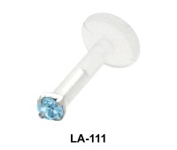 2 mm. CZ Stone Labrets Push-in LA-111