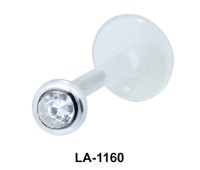 Bezel Set Stone Labrets Push-in LA-1160