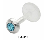 Round Stone Labret Piercing with PTFE LA-119