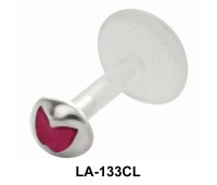 Enameled Mask Shaped Labrets Push-in LA-133CL