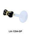 Enamel Bow Labrets Push-in LA-1354
