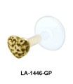 Heart Shaped Silver Face Piercing LA-1446