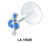 Blue Stone Musical Note Labrets Push-in LA-1502E
