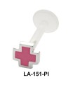 Enameled Cross Shaped Labret Silver LA-151