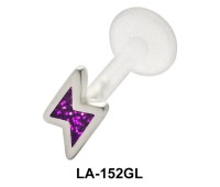 Lightning Labret Piercing with PTFE LA-152GL