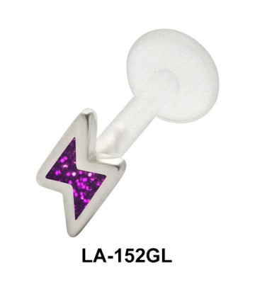 Lightning Labret Piercing with PTFE LA-152GL