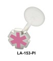Enameled Flower Shaped Labret Silver LA-153