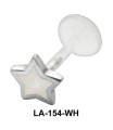 Enameled Star Shaped Labret Silver LA-154