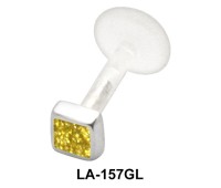 Golden Stone Labret Piercing with PTFE LA-157GL