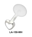 Enameled Heart Labret Silver LA-159
