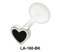 Enameled Heart Shaped labrets Push-in LA-160