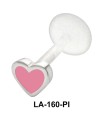 Enameled Heart Shaped labrets Push-in LA-160