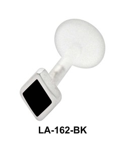 Enameled Diamond Shaped Labret Silver LA-162