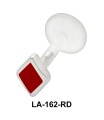 Enameled Diamond Shaped Labret Silver LA-162