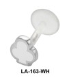 Enameled Clubs Shaped Labret Silver LA-163