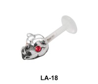 Silver Labrets Push-in LA-18