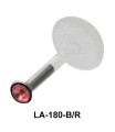 Rose Gemstone labret Silver LA-180