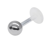 4 mm Silver Ball Labret Push-in LA-185-4