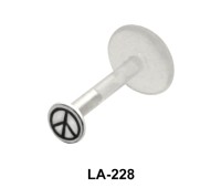 Peace Sign Labrets Push-in LA-228
