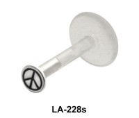 Small Peace Sign Labrets Push-in LA-228s