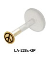 Small Peace Sign Labrets Push-in LA-228s