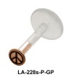 Small Peace Sign Labrets Push-in LA-228s