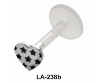 Starry Heart Labrets Push-in LA-238b