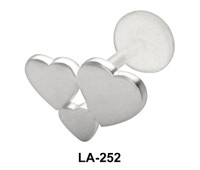 Triple Hearts Shaped Labrets Push-in LA-252