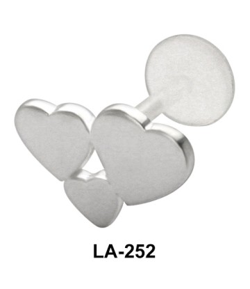 Triple Hearts Shaped Labrets Push-in LA-252