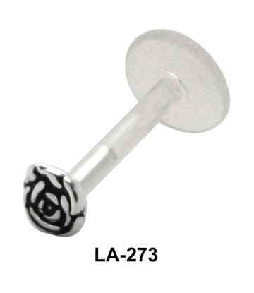 Rose Flower Shaped Labret Silver LA-273