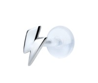 Lightening Shaped Silver Labrets Push-in LA-282