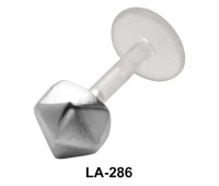 Stone Block Labret Piercing with PTFE LA-286