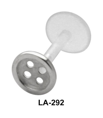 Button Labret Piercing with PTFE LA-292