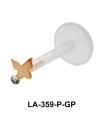 Butterfly With Rhinestone Labret Push-in LA-359