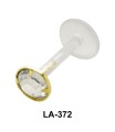 Prong Set Rhinestone Labrets Push-in LA-372