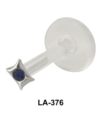 Gemstone Square Shaped Labrets Push-in LA-376