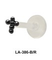 Ball Cross Shaped labrets Push-in LA-386