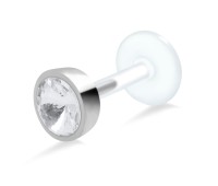 Huge Blue Stone Labret Piercing with PTFE LA-80