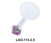 Stone Set Labret Piercing LAO-113-2.5