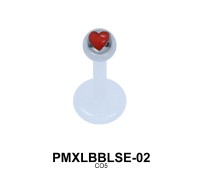 Heart Labret Piercing PMXLBBLSE-02