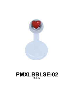 Heart Labret Piercing PMXLBBLSE-02