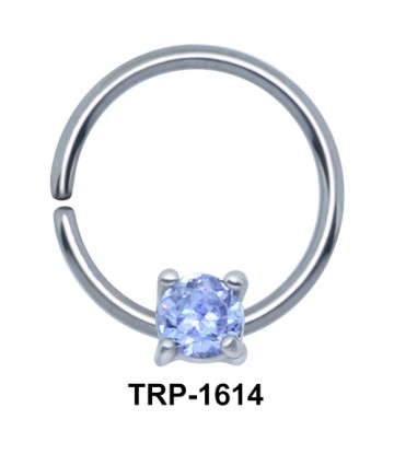 Round CZ Cartilage Tragus Piercing TRP-1614