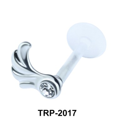 Wing with Stone Tragus Piercing TRP-2017