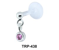 Bezel Stone Tragus Piercing TRP-438