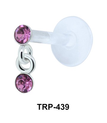 Dual Gemstone Tragus Piercing TRP-439