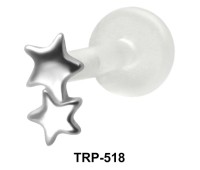 Double Star Shaped Tragus Piercing TRP-518