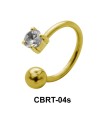 Prong Set Stone Circular Barbells CBRT-04s