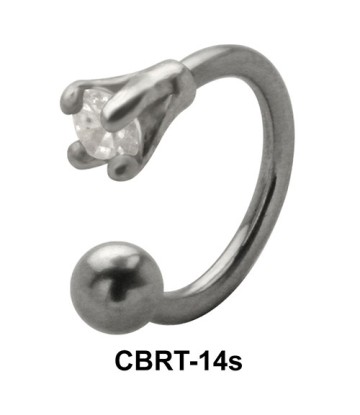 Prong Set Round Stone Circular Barbells CBRT-14s