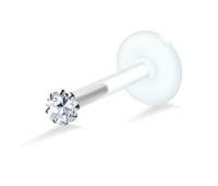 Round Gemstone Prong Set Labrets Push-in LA-686
