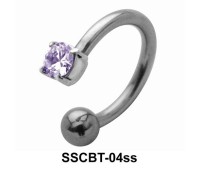 Smaller Stone Set Circular Barbell CBRT-04ss